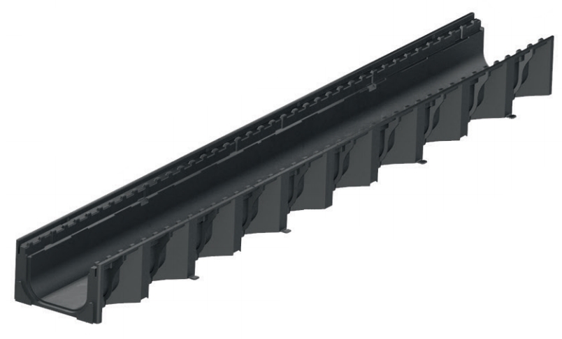 ACO Hexaline 1m Black Plastic Channel